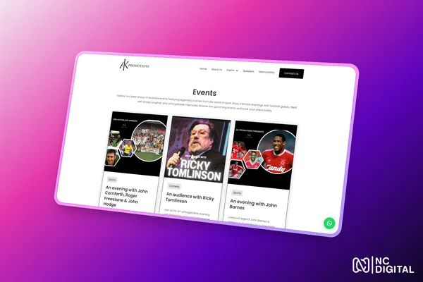 AK Promotions website project